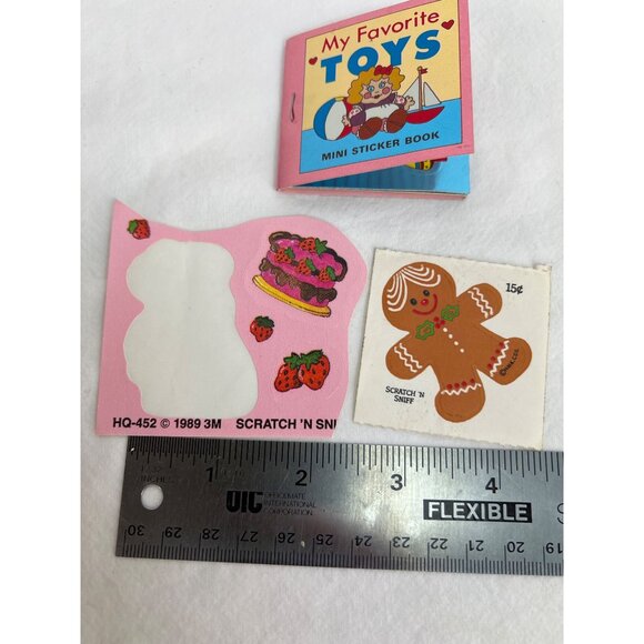 VTG 80s My Favorite Toys Mini Sticker Book Scratch N Sniff Stickers Strawberry G - Picture 9 of 9